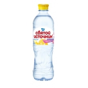 Вода "Святой Источник лимон" (без газа/0.5 л./1 уп./12 шт./ПЭТ) 